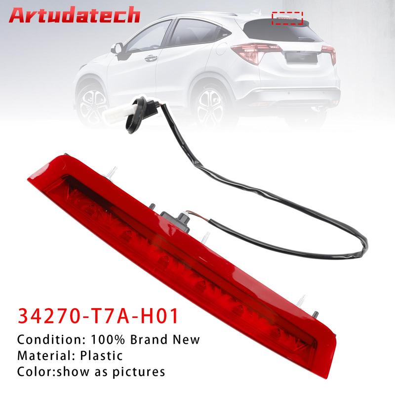 Artudatech 3RD Brake Light High Mount Stop Signal For Honda HR-V HRV VEZEL Acura 14-22 Red Car Accessories