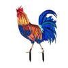 Металлический колышек для сада в виде петуха, устойчивый к погодным условиям, прочный, для наружного использования, патио, двора, газона, реалистичный, железный колышек для петуха, украшение