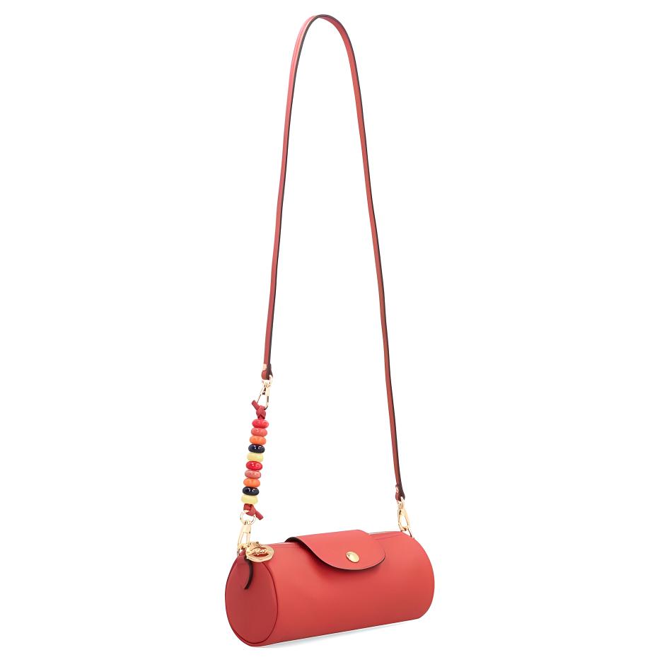 Longchamp Le Pliage Xtra Pearl Detail Gold Hardware Leather Shoulder Crossbody Bag Small Women bags Ochre 10242HER003