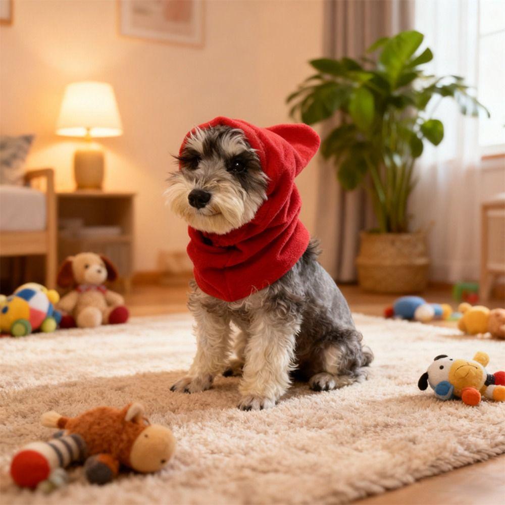 Soft Dog Fleece Hats Adjustable Dog Warm Caps Pets Supplies Dog Ears Hoodie Caps French Dogs