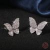 Модные Женские Серьги Серебряная Игла Бабочка Бантик Микропаве Цирконий Серьги Для Женщин Подарки Pendientes Oorbellen