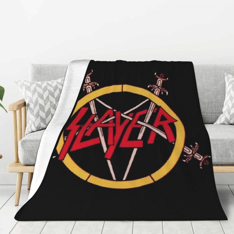 Пользовательское одеяло с изображением группы Slayers (Heavy Metal Rock Band) Теплое флисовое мягкое фланелевое покрывало для кровати дивана дома Весна