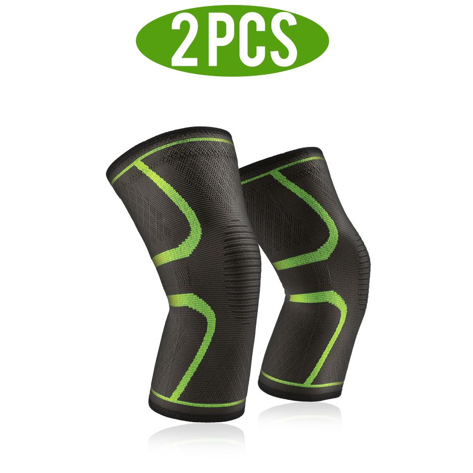 2 PCS Knee Brace Support for Arthritis Joint Nylon Active Fitness Compression Sleeves Kneepads Running Protector