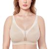 DELIMIRA Беспроводной бюстгальтер полного кроя большого размера F95 для женщин, без подкладок, поддерживающий, нижнее белье, бежевый,