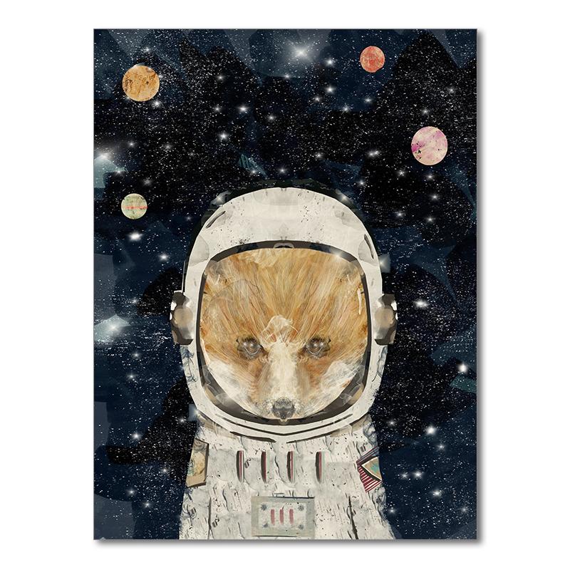 Детская комната Декор Космос Планета Искусство Печать Холст Картина Картины для Стены Украшения Настенные Картины Настенная Роспись