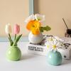 1PC Colorful Ceramic Vase Room Decor Flower Bottle Desktop Ornament Solid Hydroponics Plant Pots