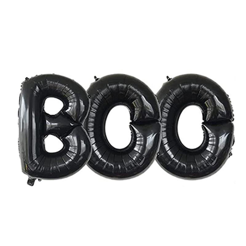 Halloween Party Theme Balloons Set Pink Black White Latex Balloon Boo Ghost Foil Ballon Chain Garland Bat Arch Kit Party Decor