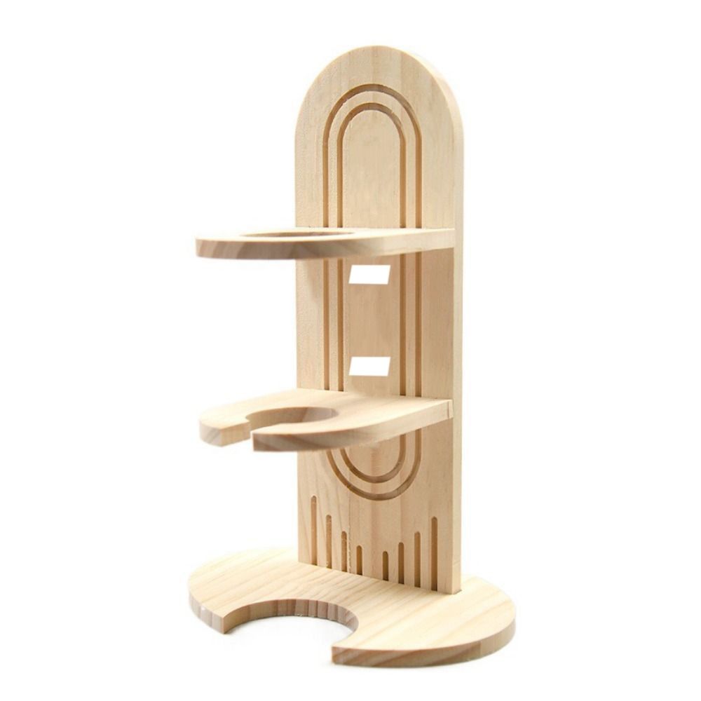 Wooden Hamster Water Bottle Holder Adjustable Pet Water Bottle Stand for Cage