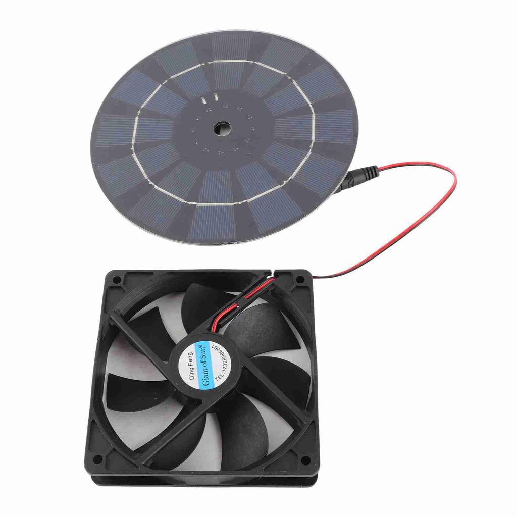 3W Solar Panel Fan Low Noise Energy Saving Solar Mini Exhaust Fan for Chicken Coop Greenhouse