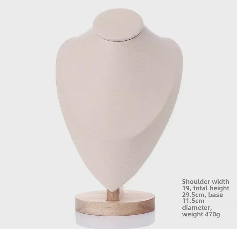 Flannel Necklace Display Stand - Portrait Neck Model Jewelry Holder