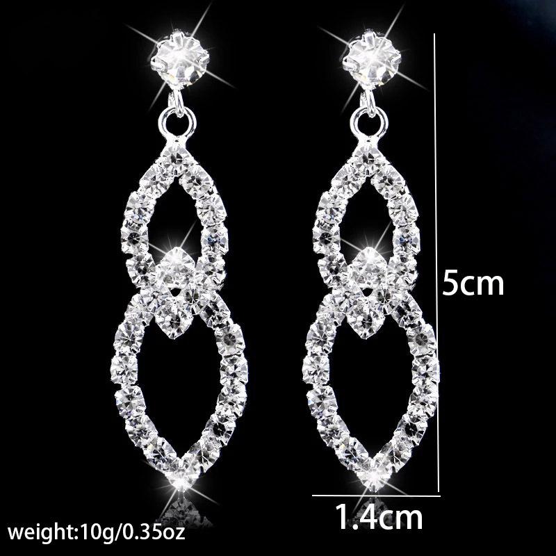 Свадебные серьги, популярные серьги с бриллиантами, цепочка с кисточками и бриллиантами, серьги-гвоздики для невесты