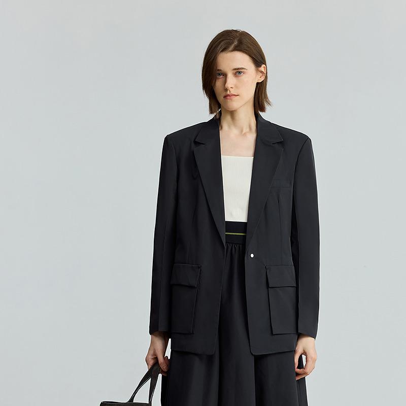 LILY retro collar thin suit jacket