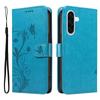 For Samsung Galaxy A36 5G PU Leather Cases Flower Pattern Wallet Stand Phone Cover with Strap