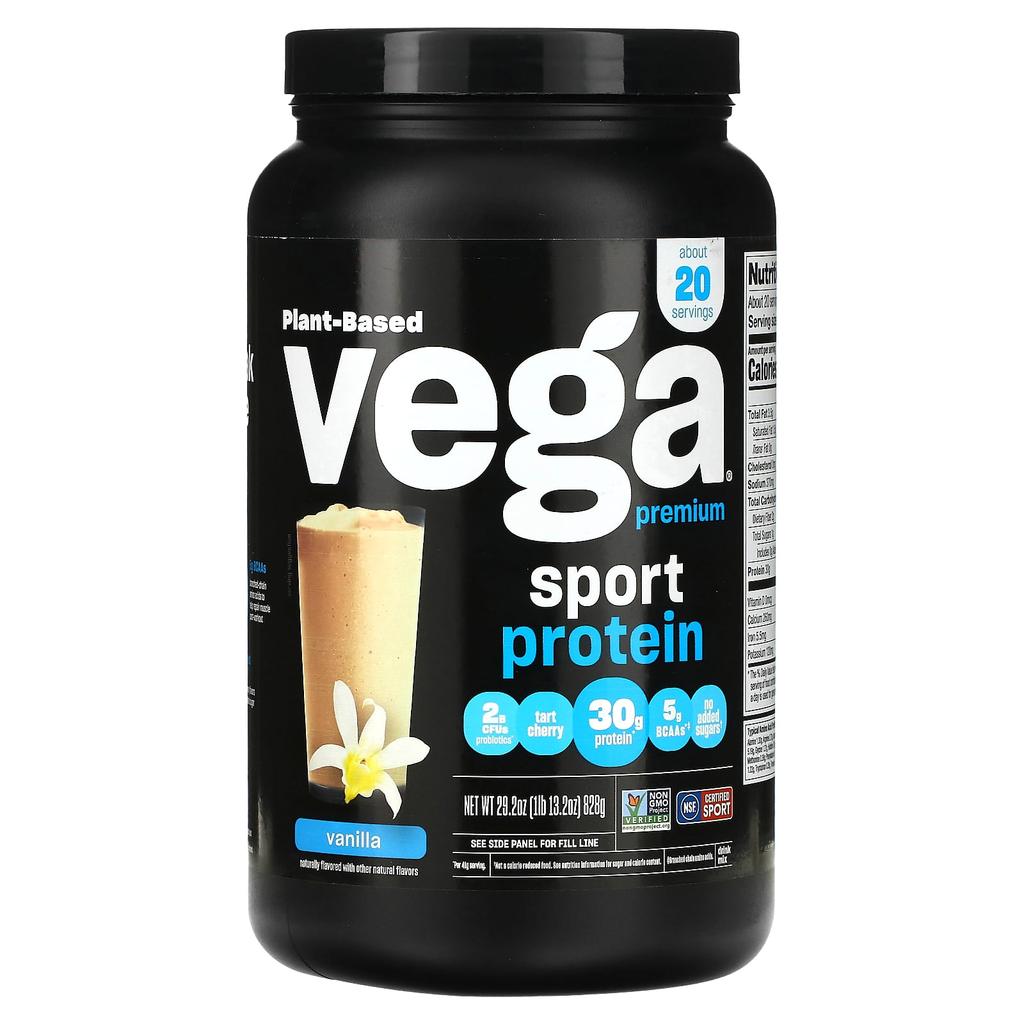 Vega Sport, Plant-based Premium Protein Powder, Vanilla, 29.2 Oz (828 G)