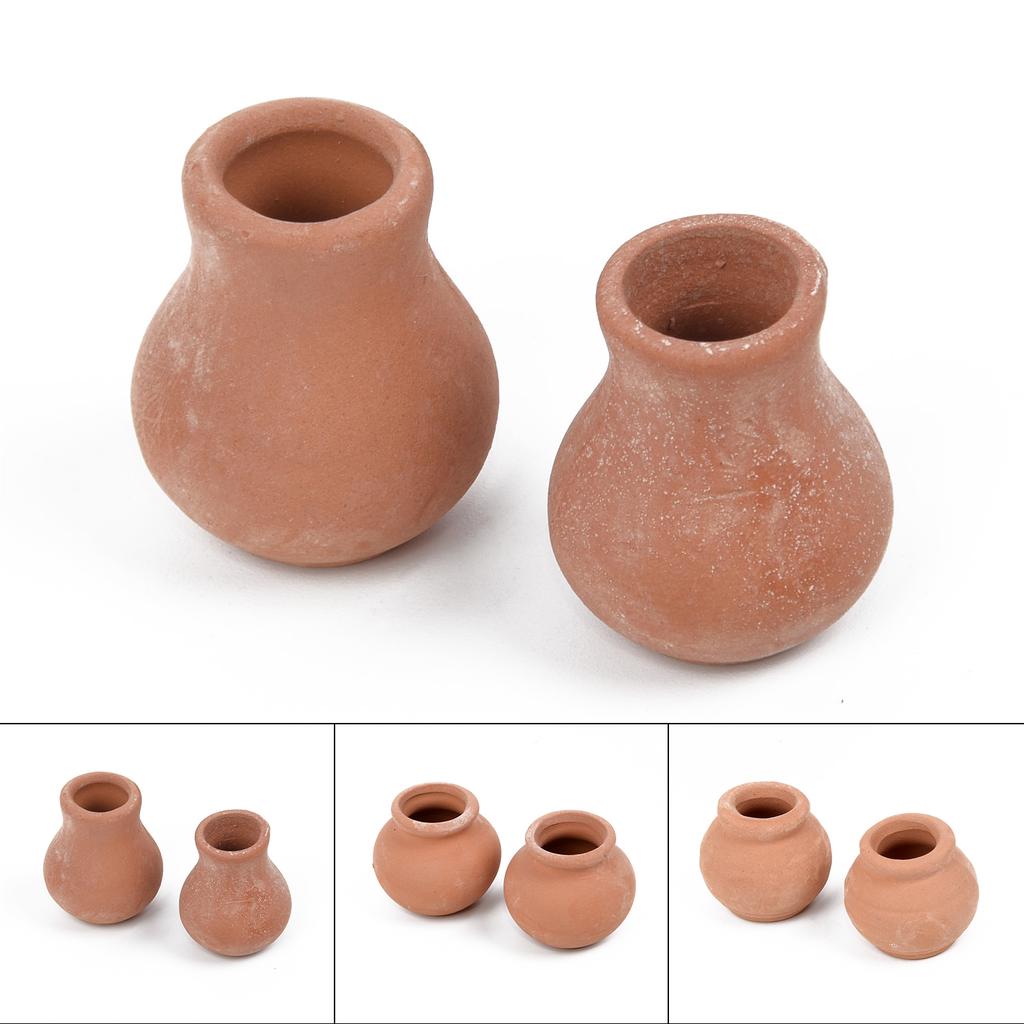 Exquisite Clay Plant Pots for Creative Crafts and Baby Bath Decor Set of 2