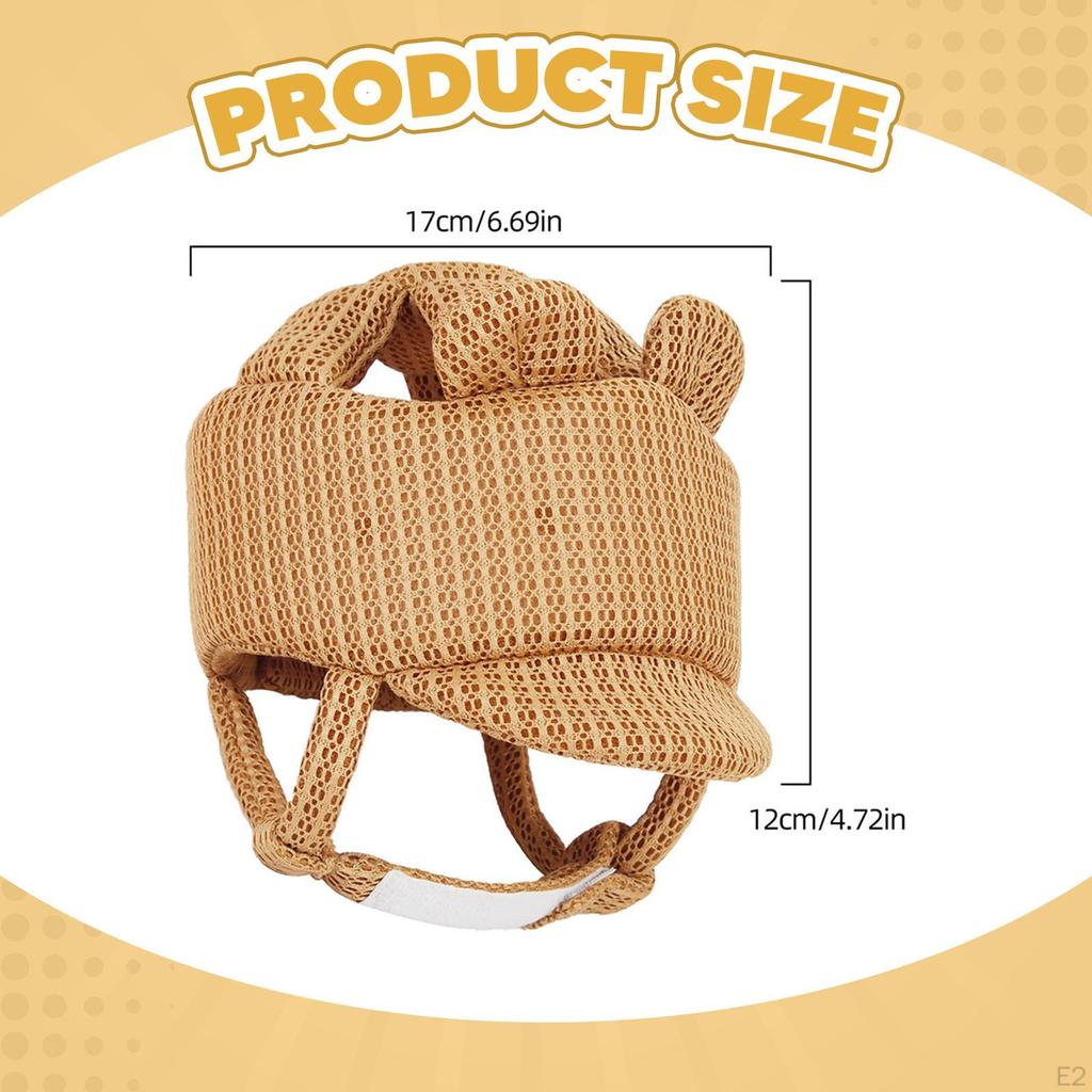Head Protector Cap Soft Adjustable Lightweight Helmet Infant Headguard for Age 6-36 Months