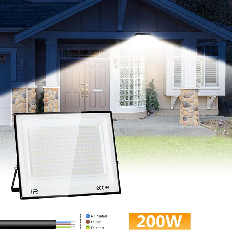 LED Floodlight IP66 Waterproof AC220V 110V Outdoor Spotlight 20W 30W 50W 70W 100W 150W 200W 300W Outdoor Lighting Spotlight
