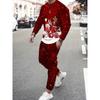 Christmas 2PCS Set Spring Autumn Men Women Fashion 3D Printing Man Fashion Casual Sportswear Sweatshirt Jogging Pants 2Pcs Sets
