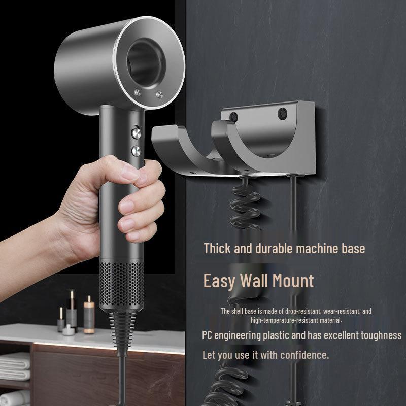High-Speed Wall-Mounted Hair Dryer with Negative Ion Technology - Silent, Brushless Motor, High Power, Gentle on Hair.
