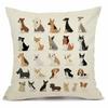 Christmas Sausage Style Cushion Cover Christmas Dog Christmas Home Decorative Pillow Cover Merry Gift 45X45Cm