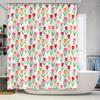Цветочная шторка для душа Ботанический узор с тюльпанами Водонепроницаемый декор для ванной комнаты Винтажная Рустикальная Эстетика Фермерского дома Домашний текстиль