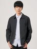 TACVASEN Men's Lightweight Rider Jacket Business Casual Windproof Motorcycle Blouson Autumn/Winter Workwear, Dark Gray, M