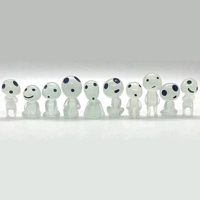 LUYING Ghibli Goods Деревянный эльф, садовые аксессуары, светящийся микроландшафтный садовый декор, светится в темноте, набор для патио, газона, двора, фигурка, (10