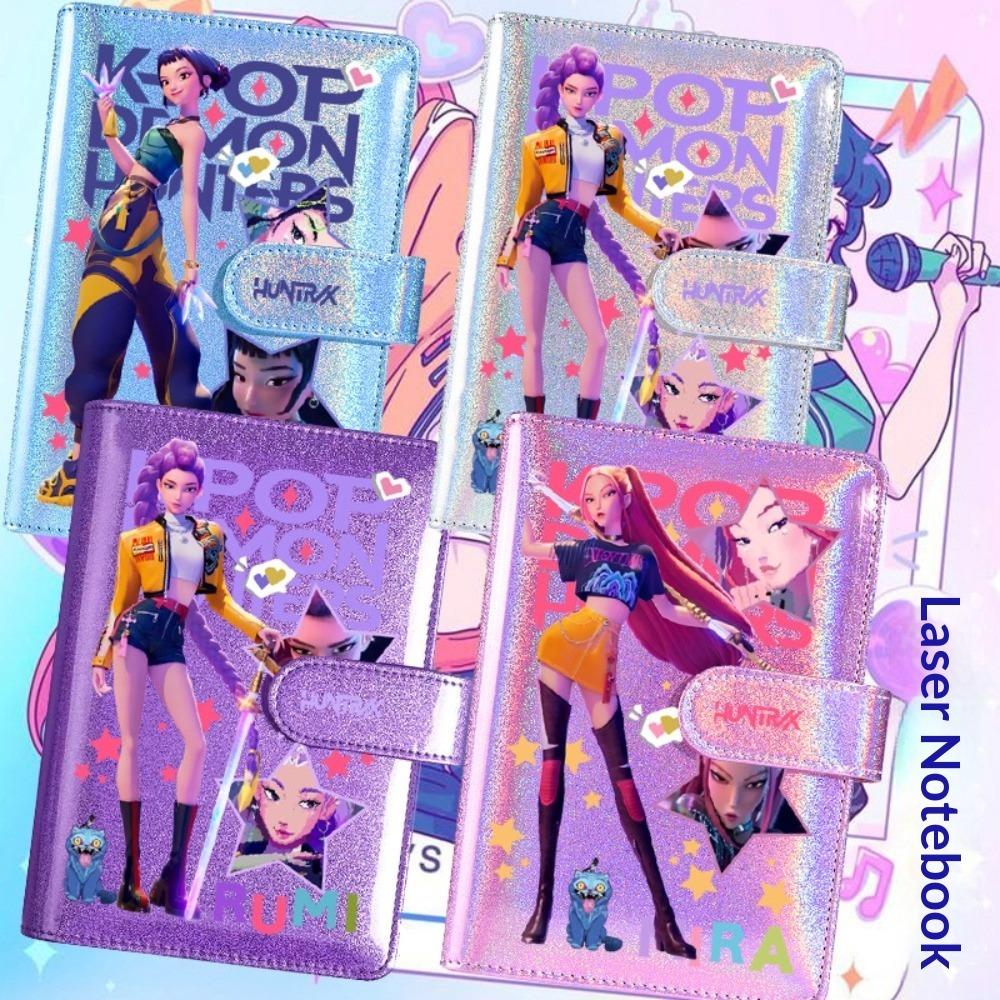 Peripheral Laser Notebook Student Handbook Notebook Hard Shell Loose-leaf Book Cartoon Animation