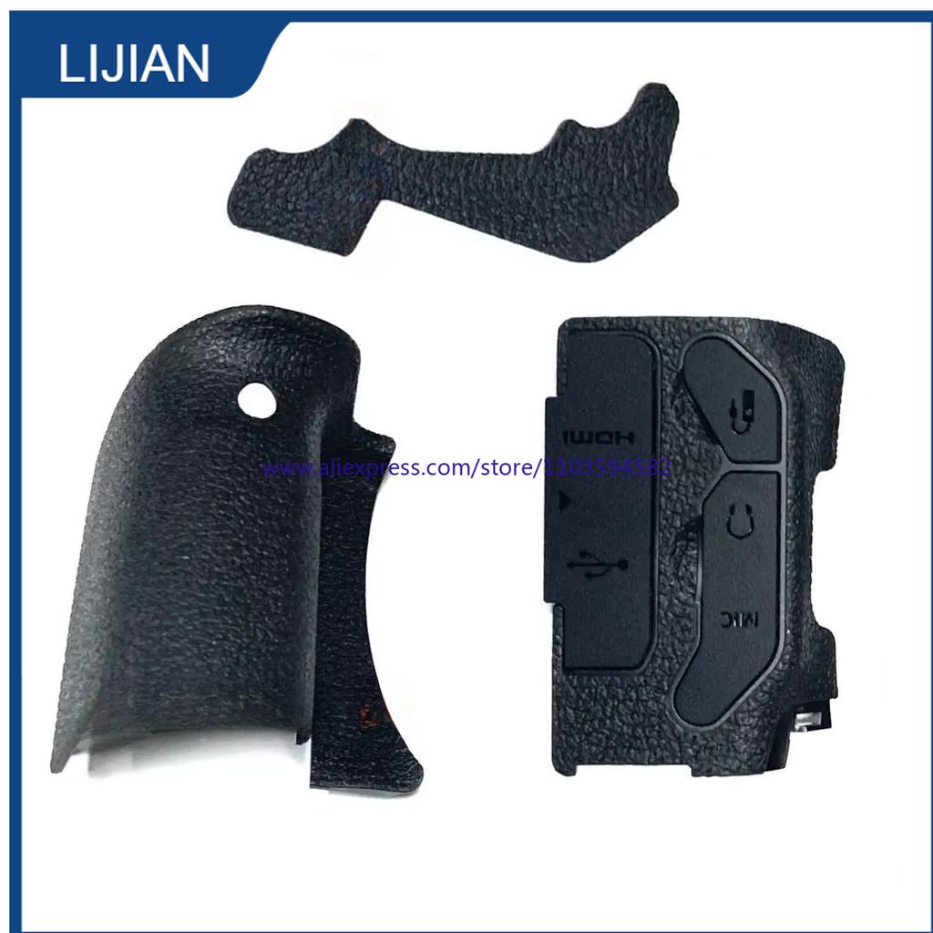 Original New Body Rubber for Canon EOS 90D Front Hand Grip Side Left Rear Thumb Cover Leather + Tape Camera Repair Part
