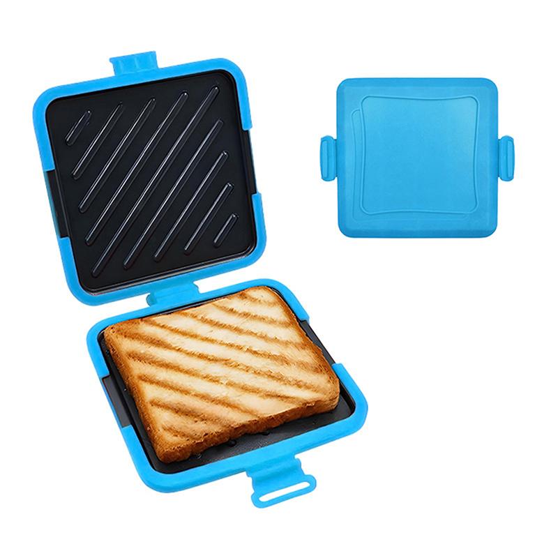 Multifunctional Silicone Baking Pan With Butter Knife Quick Heating Microwave Oven Toaster Sandwich Plate For Kitchen 1Pc