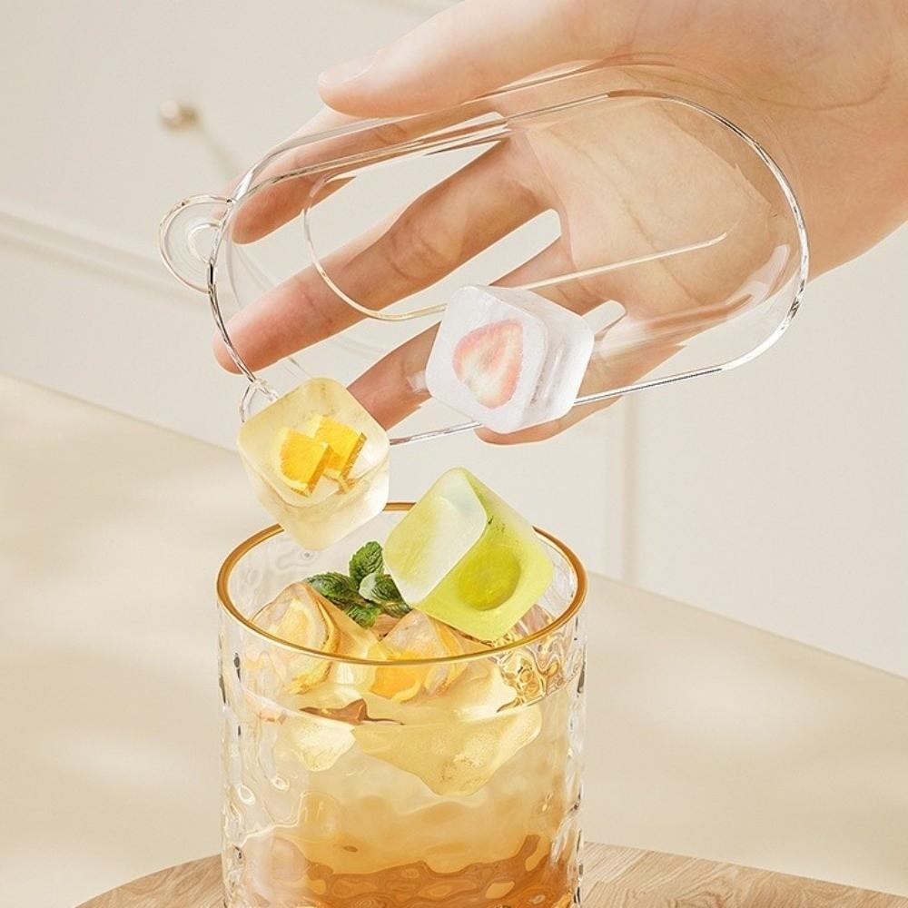 with Cover Little Bear Ice Grid Food Grade Press Ice Cube Box Silicone Ice Cube Mold  Summer