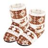 Adult Christmas Deer Boots Coral Velvet Print Indoor Boots Men and Women Yoga Shoes