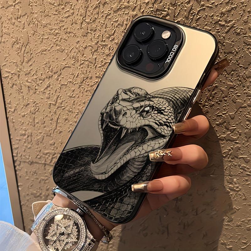 Графический чехол для телефона с дизайном Черная Кобра для iphone 16 15 14 13 12 11 x XR Xs SE2 SE 8 7 plus pro Max mini Задняя крышка для ПК