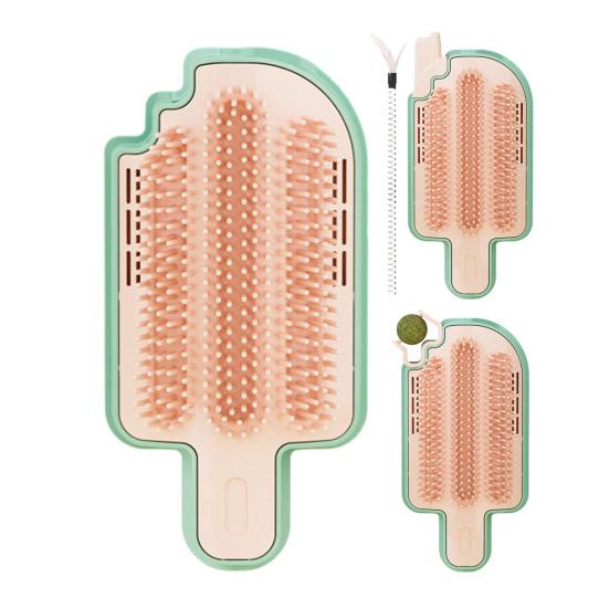 Кошачий самостоятельный груминг с кошачьей мятой, настенный уголок, кошачья мордочка, щетка для ухода за домашними животными, массажная расческа для длинношерстных кошек и собак