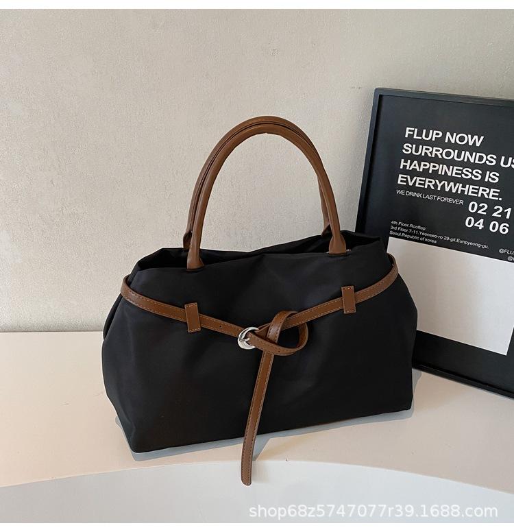 2025 new matte retro texture tote bag large capacity commuter tote bag trendy versatile underarm shoulder bag