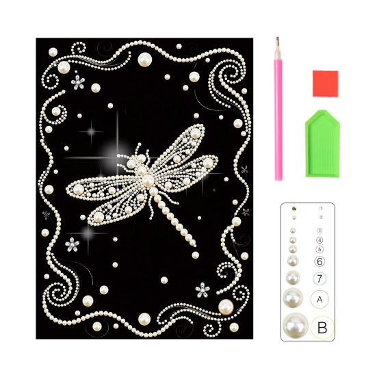 Набор для 3D-рисования жемчугом DIY Искусство и поделки из искусственного жемчуга для взрослых Мозаичная настенная живопись Картина с жемчугом и стразами в виде бабочки для декора дома и спальни