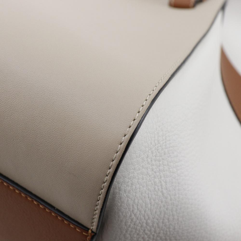 Loewe Гамак Маленькая Сумка 2WAY Плечевая Коричневый / Белый Телячья Кожа Женская Б/У