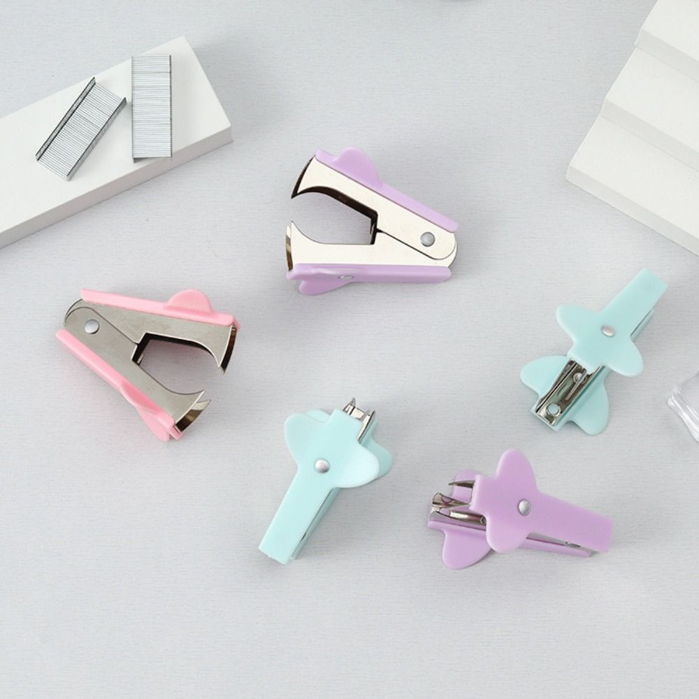 Macaron Color Staple Extractor Multifuntional Staples Puller Mini Staples Remover Stationery