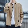 Spring New Long-sleeved Shirt Men's Korean Style Young and Middle-aged Men's Long-sleeved Shirt Casual Solid Color Men's Tops