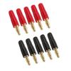 10Pcs Red Black 4mm Banana Plug Socket Connector Gold Plated / Nickel Plated 4mm Banana Male Female Binding Post Speaker Cable