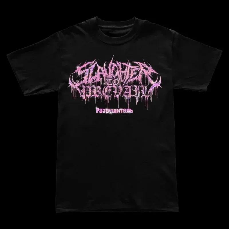Russian Deadcore Band SLAUGHTER TO PREVAIL Graphic Print T-shirts Men Women Cotton Loose Casual Short Sleeve Street Harajuku Tee