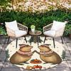 Christmas Capybara pattern round rug,Carpet Rug for Living Room Bedroom  Playroom ,Non-slip Floor Mat,Holiday Gifts and Birthday Gifts.