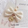 Matte Pearl Bow Keychain Pendant for Girls