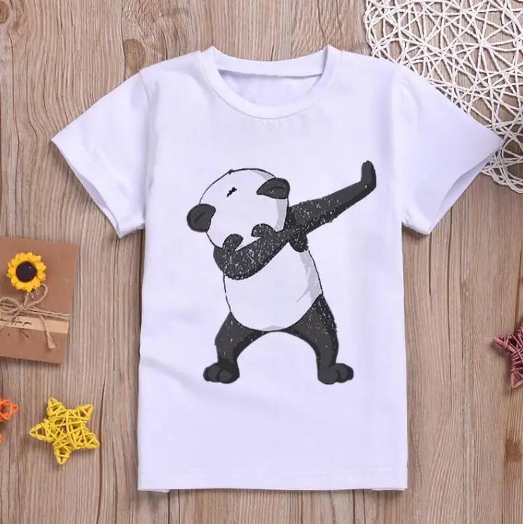 2024 New Tshirt Kids Boys and Girls Prints Design Tshirts Pandas Bamboo Polar Bears Dance Kawaii Harajuku Cute T-shirts