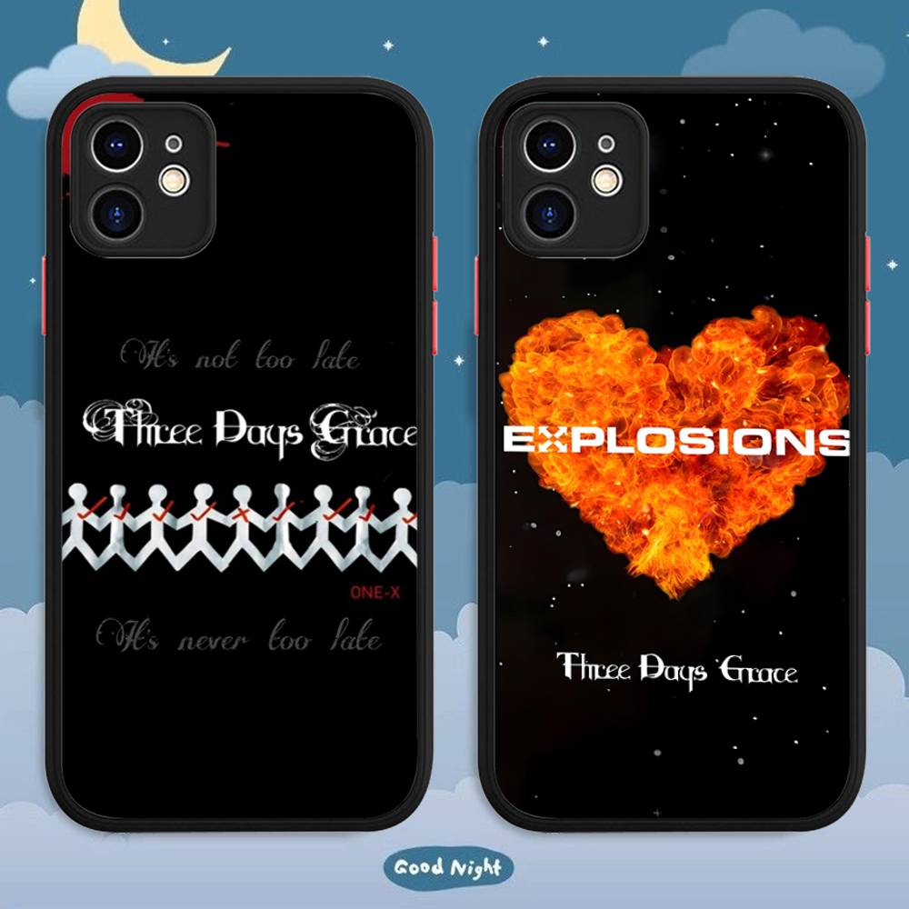 Classic Vintage Three Days Grace Band For IPhone 16 15 14 Plus 13 12 11 Pro Max X XS MAX Translucent Matte Shockproof Cover