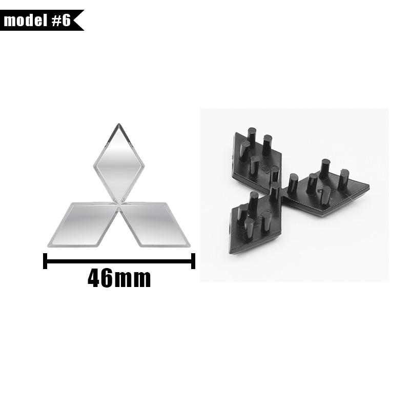 1PCS 46mm For Mitsubishi ASX Ralliart Lancer Cordia Pajero Outlander Eclipse L200 Car Steering Wheel Center Sticker Emblem Badge