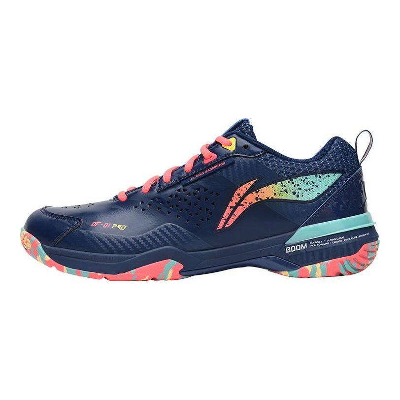 Кроссовки Li Ning Blade Pro из искусственной кожи, нескользящие, износостойкие, дышащие, с низким верхом, для бадминтона, унисекс, темно-синие, AYAT005-2