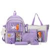 4 Pcs Sets Children's School Backpack Kawaii Women's Backpack Bookbag School Bags for Teens Girls Mochilas