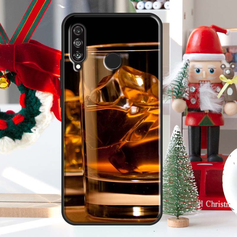 Чехол для Huawei Nova 7i 8i 11i 12i 12s Y73 Y70 Y90 Y60 Y72 Y61 Y91 9 10 SE P30 Pro P40 Lite с изображением сигары, виски и льда