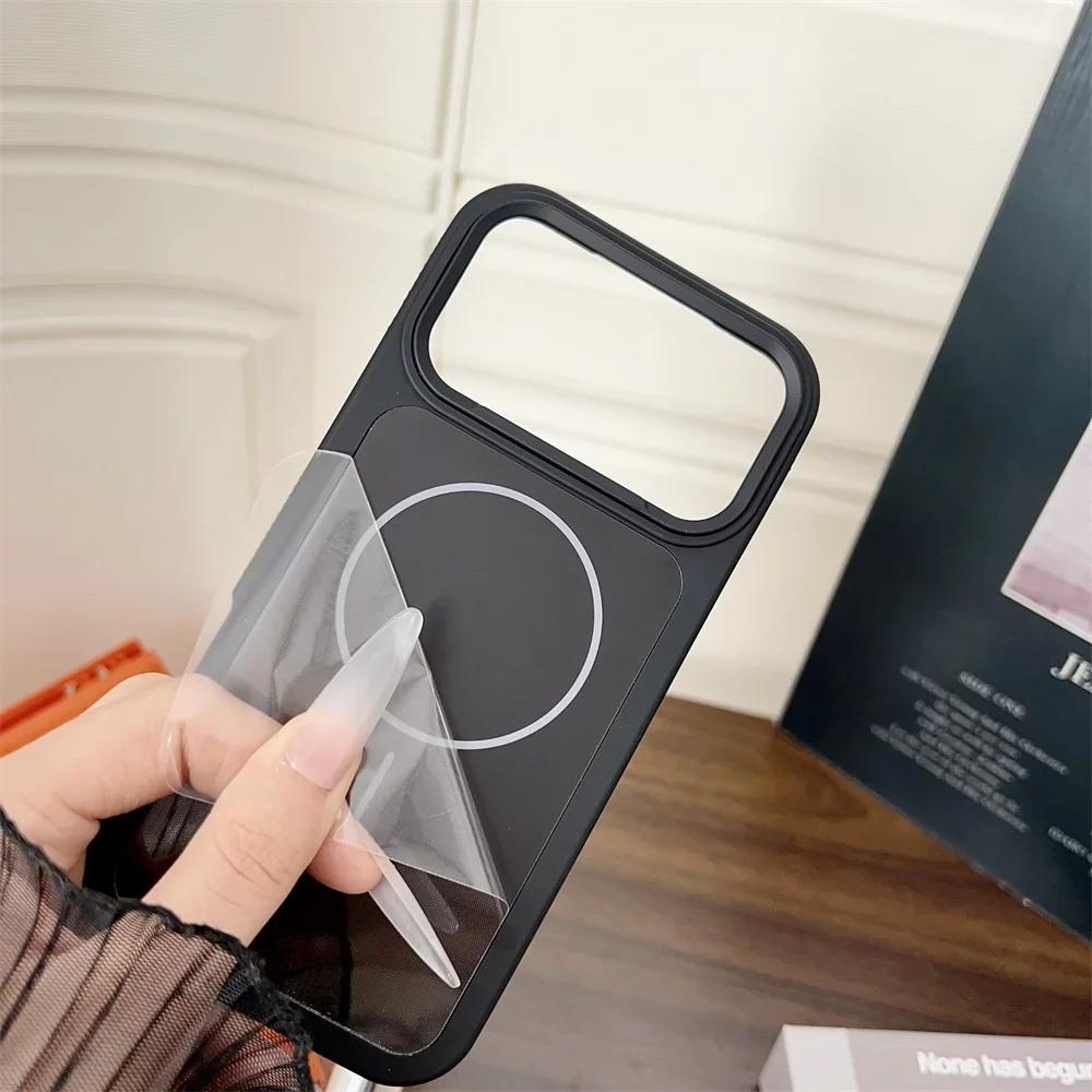Новый двуцветный матовый матовый магнитный чехол для телефона для iPhone 17 Air 16 15 14 Plus 13 12 11 17 Pro Max Для Magsafe Защитный чехол